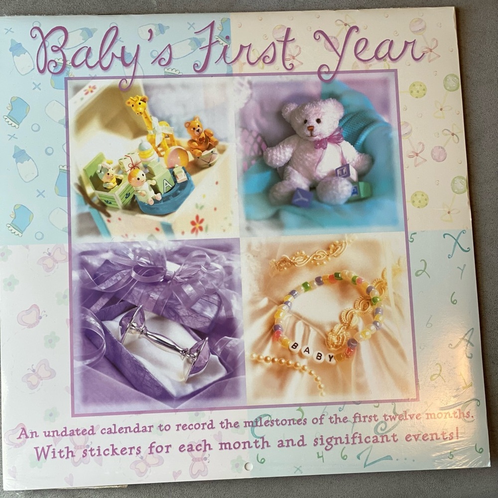 Baby’s First Year Milestone Calendar with Stickers